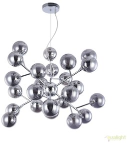 Lustra deosebita cu 24 de surse de lumina Dallas, crom/ fumuriu MYMOD545PL-24CH