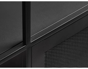 Bibliotecă neagră din metal 80x138 cm Malibu – Unique Furniture