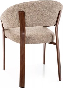 Scaun lemn Nagoja D 253 bej/nuc - H80 cm