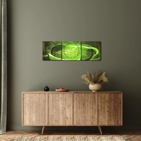 Tabloul modern abstract (cu ceas) (90x30 cm)