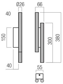 Redo 01-3851 - Aplică de perete LED NIKOS, 4xLED/4W/230V, CRI 90, aurie