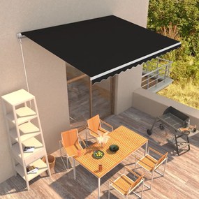 Copertina retractabila manual, antracit, 400 x 300 cm