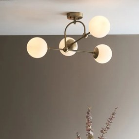 Endon 90843 - Lustră de tavan aplicată ONTARIO 4xE14/7W/230V alamă