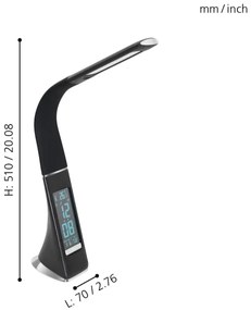 Eglo 97914 - Lampă de masă LED COGNOLI LED/3,2W/230V negru