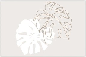 Tablou - Linia de artă monstera N⁰2 (90x60 cm)