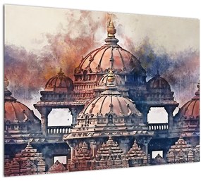 Tablou pe sticlă - Akshardham, New Delhi, India (70x50 cm)