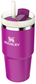 Termos roz cu pai din oțel inoxidabil 600 ml Quencher H2.0 FlowState Tumbler Violet Blossom – Stanley