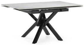 Masă de dining extensibilă cu blat din piatră cu blat suplimentar 90x150 cm Arlene – Marckeric