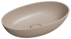 Omnires Shell M+ lavoar 60x35 cm ovale de blat maro bej SHELLUNDB