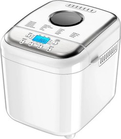 La mâna a doua: Masina de facut paine Crown CBM-6511, 600W, 1L, 19 programe, Timer, Afisaj LCD, Memorie, Alb