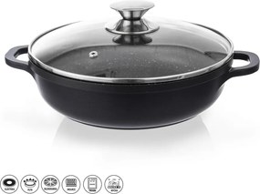 Oală din aluminiu neaderent cu capac din sticlă Orion Grande, ⌀ 28 cm