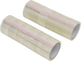 vidaXL Bandă adezivă de ambalare, 12 buc., transparentă, 48 mm x 66 m