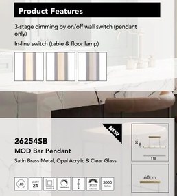 Lustra moderna suspendata LED Mod
