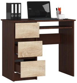 Masă PC Benicio (wenge + stejar sonoma) (S). 1069027