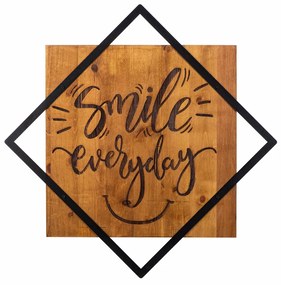 Accesoriu decorativ de perete din lemn Smile everyday