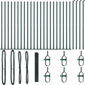 vidaXL Stâlp de gard. Verde 50 x 1,2 m (plasã de 12 x 12 mm)