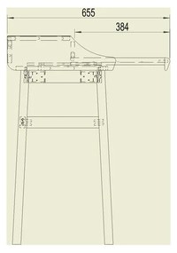 Birou de tip secretaire cu aspect de lemn de stejar 44x115 cm Carteret – Woodman