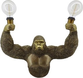 Aplica de perete KING APE 50cm sculptura maimuta aurie