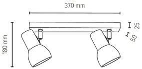 Spot Spot-Light 2224274 SVENDA 2xE27/60W/230V