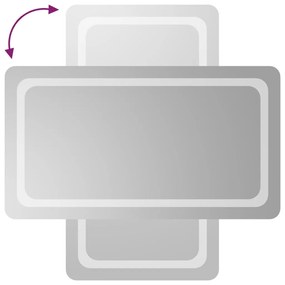 Oglinda de baie cu LED, 50x90 cm
