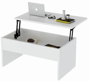 Măsuță de cafea pliabilă AKILLI 44,8x90 cm albă