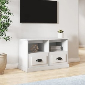 816280 vidaXL Comodă TV, alb, 80x35x50 cm, lemn prelucrat