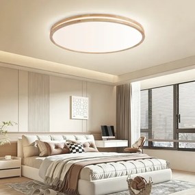 Brilagi - Corp de iluminat LED dimabil MOLINA LED/128W/230V 3000-6000K, stejar, diam. 100 cm + telecomandă