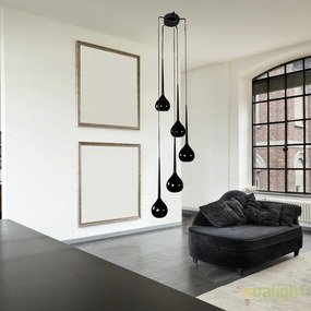 Lustra moderna Aga 5 WH/BK