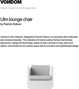 Fotoliu lounge de exterior / interior design modern premium ULM