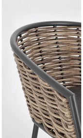 Scaun de grădină gri din metal Maribela – Bizzotto