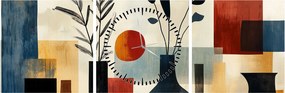 Tablou - Vaze cubiste (cu ceas) (90x30 cm)