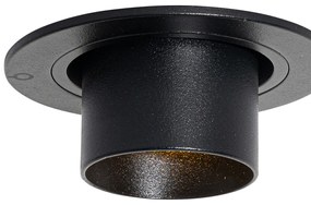 Spot modern integrat negru GU10 35mm rotund inclinabil - Installa