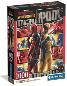 Deadpool Wolverine &amp; puzzle Compact 1000 de bucăți Clementoni
