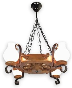 Lustră pe lanț Brilagi TIMONA 4xE14/40W/230V fag/nuc