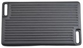 Placa grill BBQ față dublă 45x25cm, fonta Perfect Home 14915