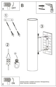Aplică Sollux SL.1202 LAGOS 2xGU10/10W/230V auriu