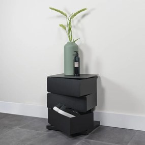 Comodă neagră din metal 37x45x26 cm Joey – Spinder Design