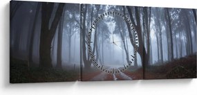 Tablou - Zi cu ploaie (cu ceas) (90x30 cm)