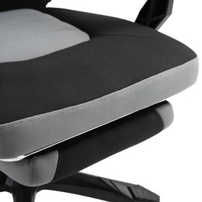 Vinsetto Scaun de Birou Ergonomic Reclinabil cu Suport Picioare Retractabil, Gri | Aosom Romania