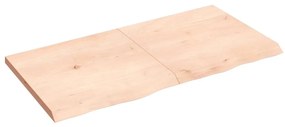 vidaXL Poliță de perete, 120x60x(2-4)cm, lemn masiv de stejar netratat