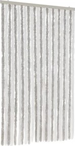 vidaXL Perdea pentru insecte, gri deschis și alb, 100x200 cm, chenille