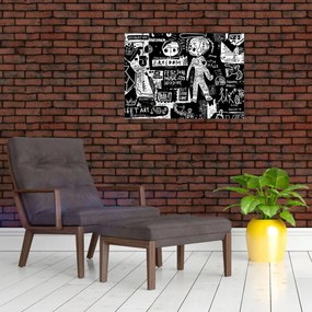 Tablou pe sticlă - Graffiti (70x50 cm)