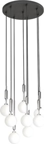 Lustra cu 8 pendule suspendate Ero VIII crom 40