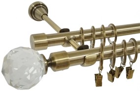 Galerie dubla - KULA CRYSTAL - dubla 19/19 - aur antic (Alege marime: 140 cm)