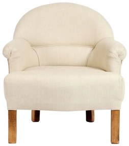 Fotoliu crem, din stofa, Chambray