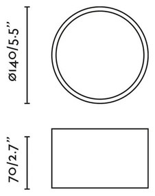Spot LED aplicat tavan MIZU 15W negru
