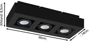 Eglo 31064 - Spot LED MENDOZA 3xLED/4,7W/230V 3000K negru