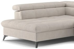 Canapea colțar extensibilă în L MARANO stânga, bej