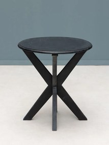 Masuta laterala, din lemn de mango, Preto