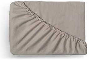 Kvalitex Cearșaf elastic din flanel bej, 90 x 200cm, 90 x 200 cm